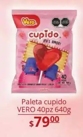 Paleta cupido vero 40pz 640g