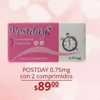 La Comer Postday 0,75mg 2 comprimidos oferta
