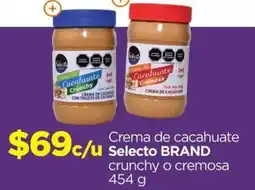 Chedraui Selecto BRAND Crema de cacahuate crunchy o cremosa oferta