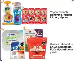 Chedraui Yoghurt infantil Danonino, Yoplait LALA y alpura oferta