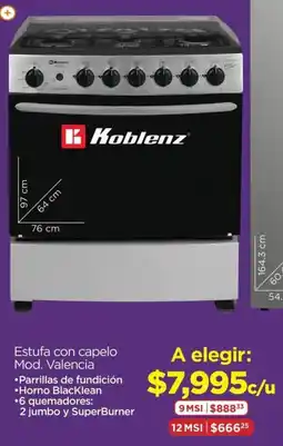 Chedraui Koblenz estufa con capelo oferta