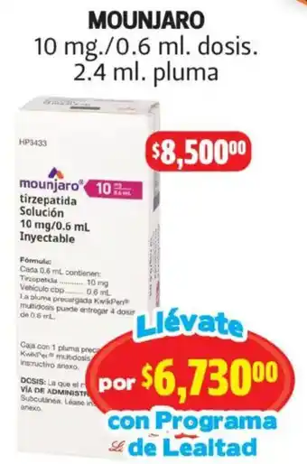 Farmacias Guadalajara mounjaro tirzepatida oferta