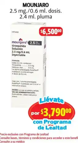 Farmacias Guadalajara mounjaro tirzepatida oferta