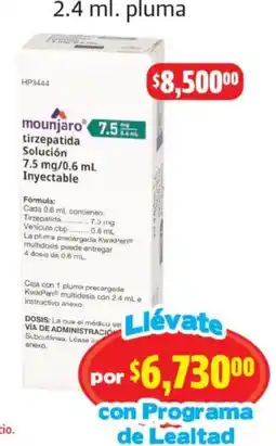 Farmacias Guadalajara mounjaro tirzepatida oferta