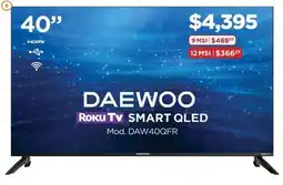 Chedraui Daewoo Roku TV 40" oferta