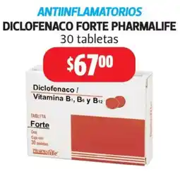 Farmacias Guadalajara Pharmalife Diclofenaco Forte oferta