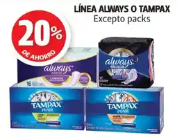 Farmacias Guadalajara Always O Tampax oferta