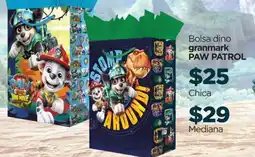 Chedraui Paw Patrol granmark bolsa dino oferta