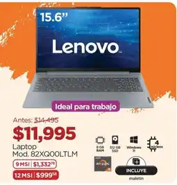 Chedraui Lenovo Laptop 15.6" oferta