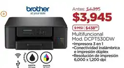 Chedraui brother Multifuncional Mod. DCPT530DW oferta