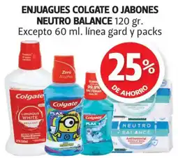 Farmacias Guadalajara Enjuagues colgate o jabones neutro balance oferta