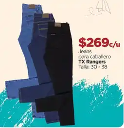 Chedraui TX Rangers jeans para caballero oferta