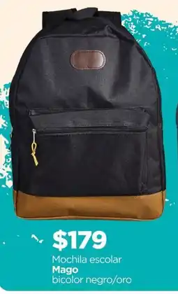 Chedraui Mago Mochila escolar bicolor negro/oro oferta