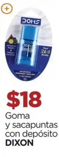 Chedraui Dixon goma y sacapuntas con depósito oferta