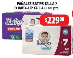 Farmacias Guadalajara bbtips pañales talla 7 o baby-up talla 8 oferta
