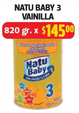 Farmacias Guadalajara Natu Baby 3 Vainilla oferta