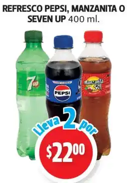 Farmacias Guadalajara Refresco Pepsi, Manzanita o Seven Up oferta