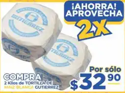 Super Gutiérrez Tortilla de Maíz Blanca Gutierrez oferta