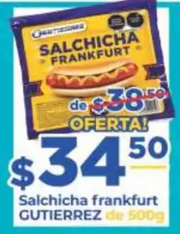 Super Gutiérrez Gutierrez salchicha frankfurt oferta