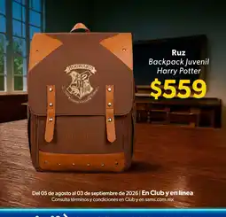 Sam's Club Ruz Backpack Juvenil Harry Potter oferta