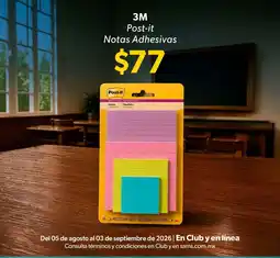 Sam's Club 3M Post-it Notas Adhesivas oferta