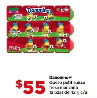 Danonino Queso petit suisse fresa manzana