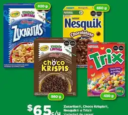 Bodega Aurrerá Zucaritas, Choco Krispis, Nesquik o Trix oferta