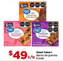 Bodega Aurrerá Great Value Barras de granola oferta
