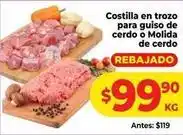 HEB Costilla en trozo para guiso de cerdo o molida de cerdo oferta