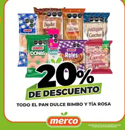 Merco Bimbo y Tía Rosa pan dulce oferta