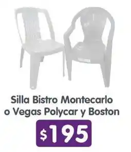 Arteli Silla Bistro Montecarlo o Vegas Polycar y Boston oferta
