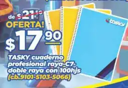 Super Gutiérrez Tasky cuaderno profesional raya-c7- doble raya oferta