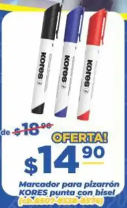 Super Gutiérrez Kores marcador para pizarrón punta con bisel oferta