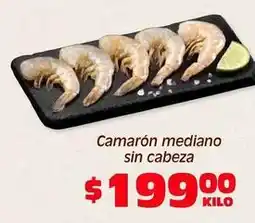 Soriana Híper Camarón mediano sin cabeza oferta