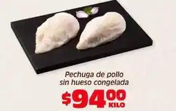 Soriana Híper Pechuga de pollo sin hueso congelada oferta