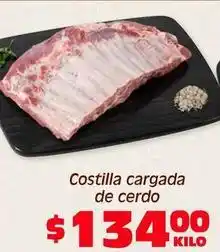 Soriana Híper Costilla cargada de cerdo oferta