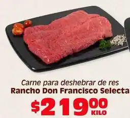 Soriana Híper Don francisco - carne para deshebrar de res oferta