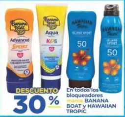 Super Gutiérrez Bamana boat hawaiian tropic en todos los bloqueadores oferta