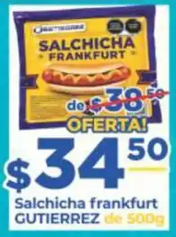 Super Gutiérrez Gutierrez salchicha frankfurt oferta