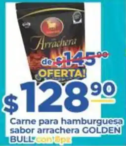 Super Gutiérrez Golden bull carne para hamburguesa sabor arrachera con&pz oferta