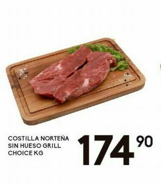 Alsuper Costilla norteña sin hueso grill choice kg oferta