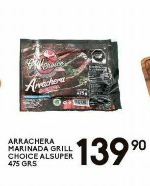 Alsuper Arrachera marinada grill choice alsuper 475g oferta
