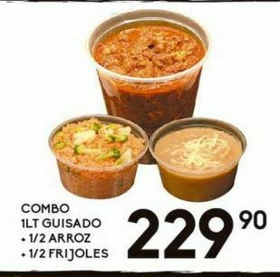 Alsuper Combo 1lt guisado, 1/2 arroz + 1/2 frijoles oferta