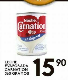 Alsuper Leche evaporada carnation 360g oferta