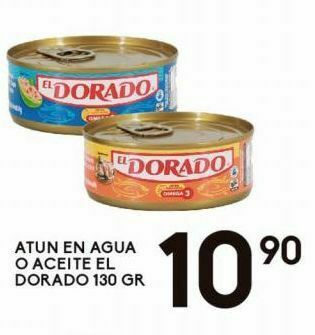 Atún en agua o aceite el dorado 130g