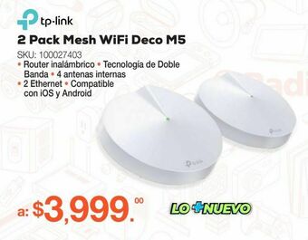 RadioShack Sistema inalámbrico wifi mesh tp-link deco m5 / 2 piezas oferta