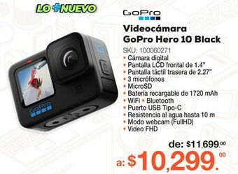 RadioShack Videocámara gopro hero 10 black / negro oferta
