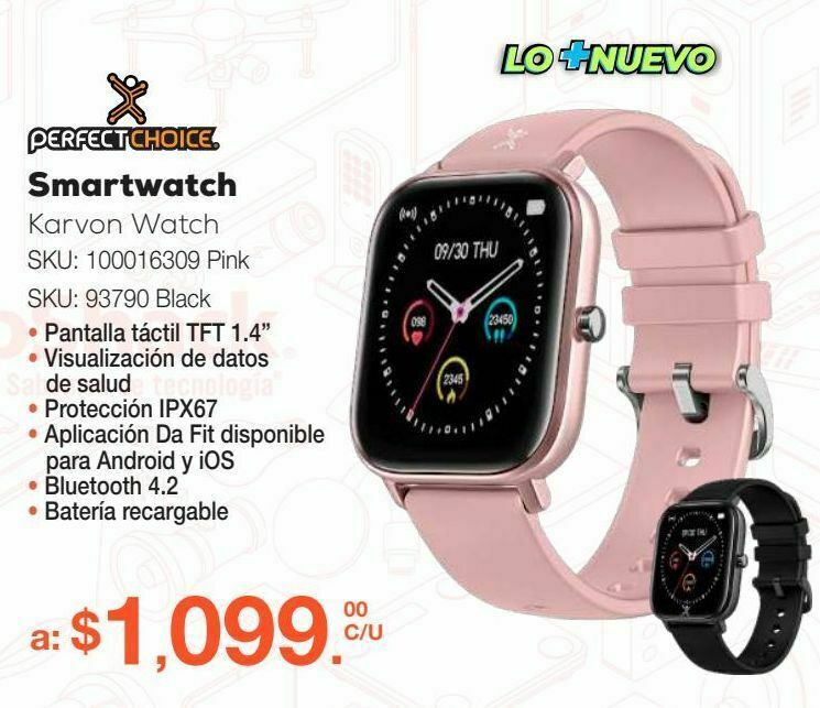 Olinka Papelerias. RELOJ PERFECT CHOICE SMARTWATCH ROSA