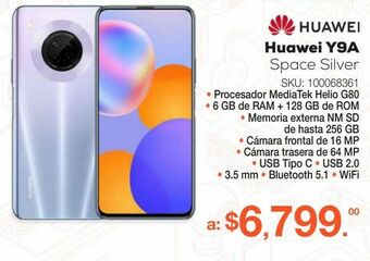 RadioShack Celular huawei y9a / plata oferta